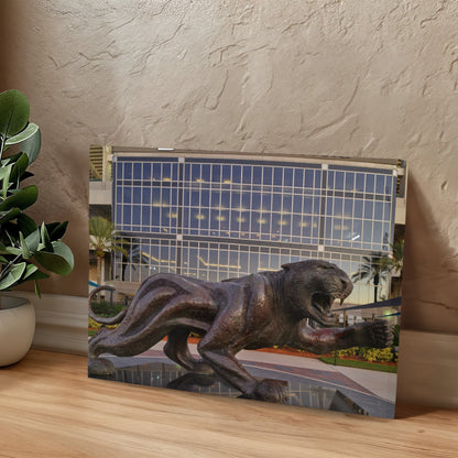 Canvas Wall Art - Bronze sculpture of the beast outside TIAA Bank Field, the home stadium of the Jacksonville Jaguars of the NFL, in Jacksonville, Florida