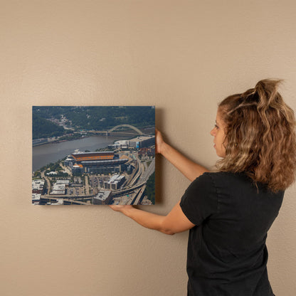 Canvas Wall Art - Aerial view of Pittsburgh, Pennsylvania, Pittsburgh Steelers' Heinz Field football