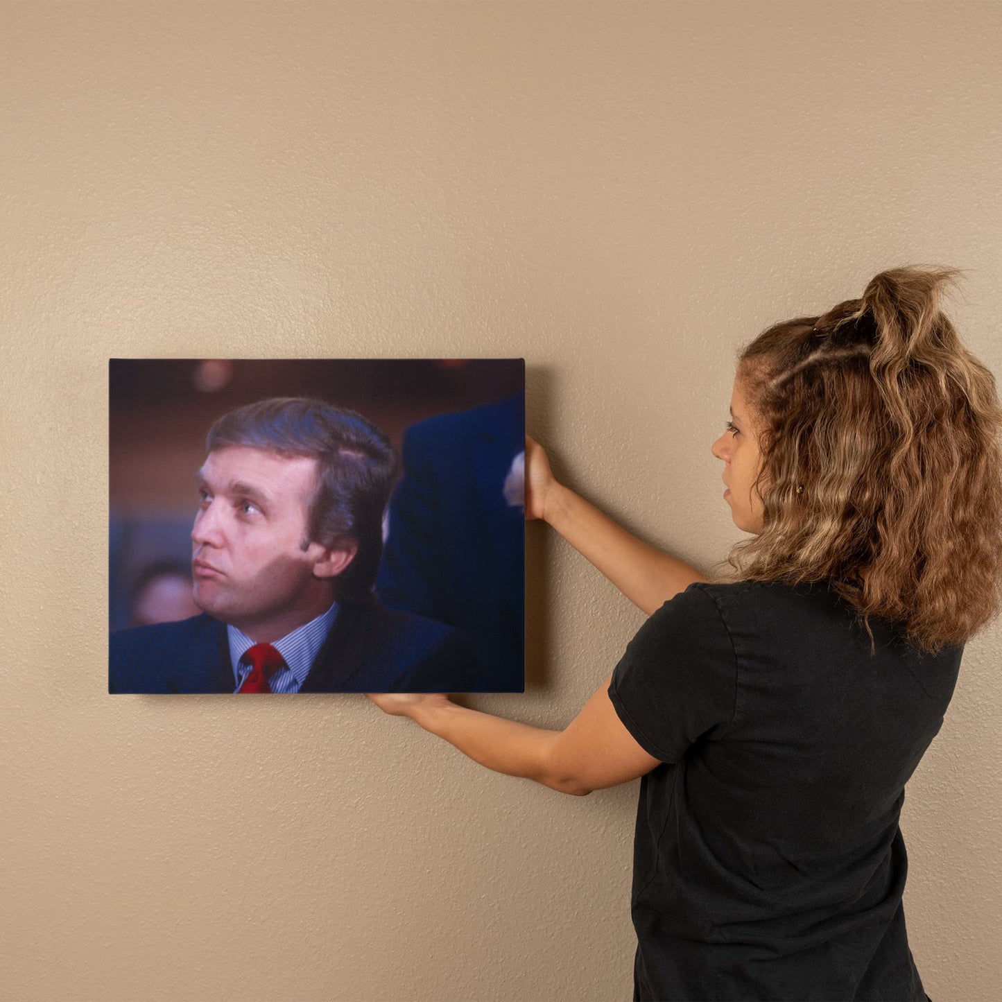 Canvas Wall Art - Donald Trump, Press conference at Trump Tower, U.S. football league, New Jersey Generals football, 1982