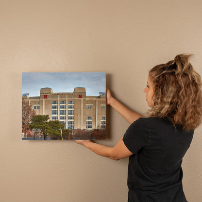 Canvas Wall Art - Memorial Stadium, home to the University of Nebraska Cornhusker football team in Lincoln, the capital city of the midwest-U.S. state of Nebraska