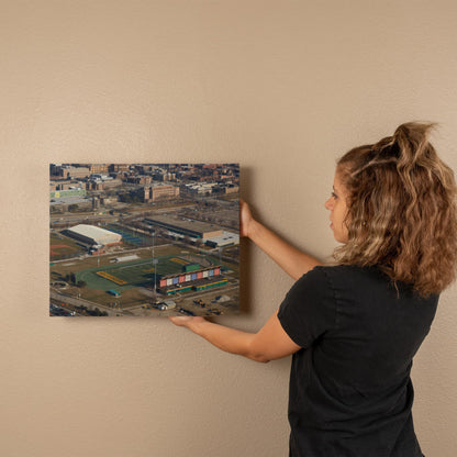 Canvas Wall Art - Detroit, Michigan, Wayne State University campus, including its football stadium