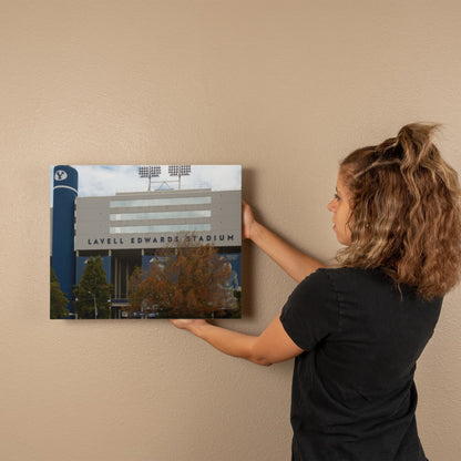 Canvas Wall Art - Lavell Edwards Stadium, named after the longtime football coach at Brigham Young University in Provo, in the western state of Uta