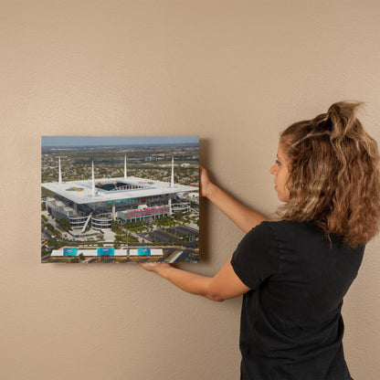 Canvas Wall Art - Aerial view of Hard Rock Stadium in Miami Gardens, a city just north of Miami, Florida