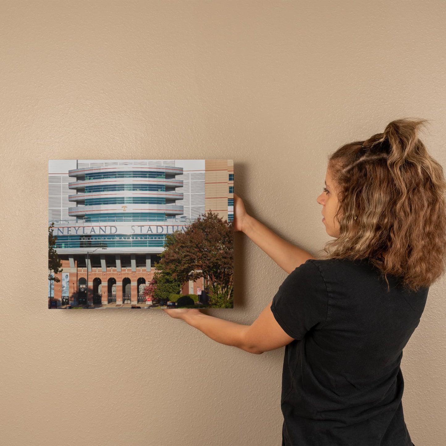 Canvas Wall Art - Neyland Stadium, the home of the University of Tennessee Volunteers' football team on the sprawling campus in Knoxville