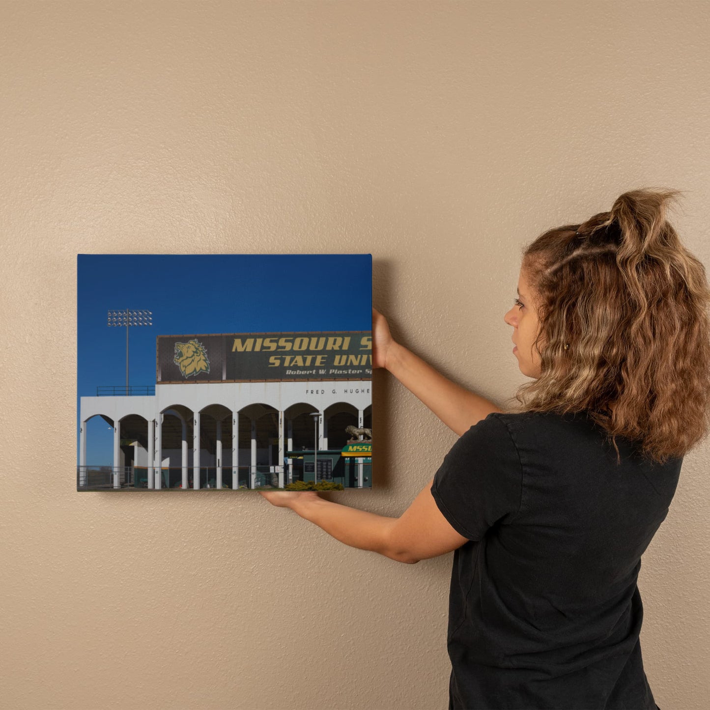 Canvas Wall Art - Fred G. Hughes Stadium, the football team's home field at Missouri Southern State University in Joplin