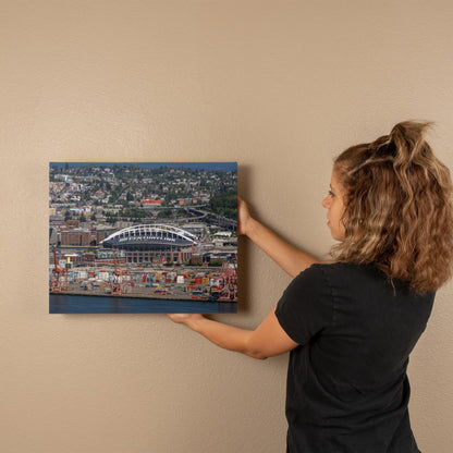 Canvas Wall Art - Aerial view of Seattle, Washington, CenturyLink Field home of the Seattle Seahawks NFL football team