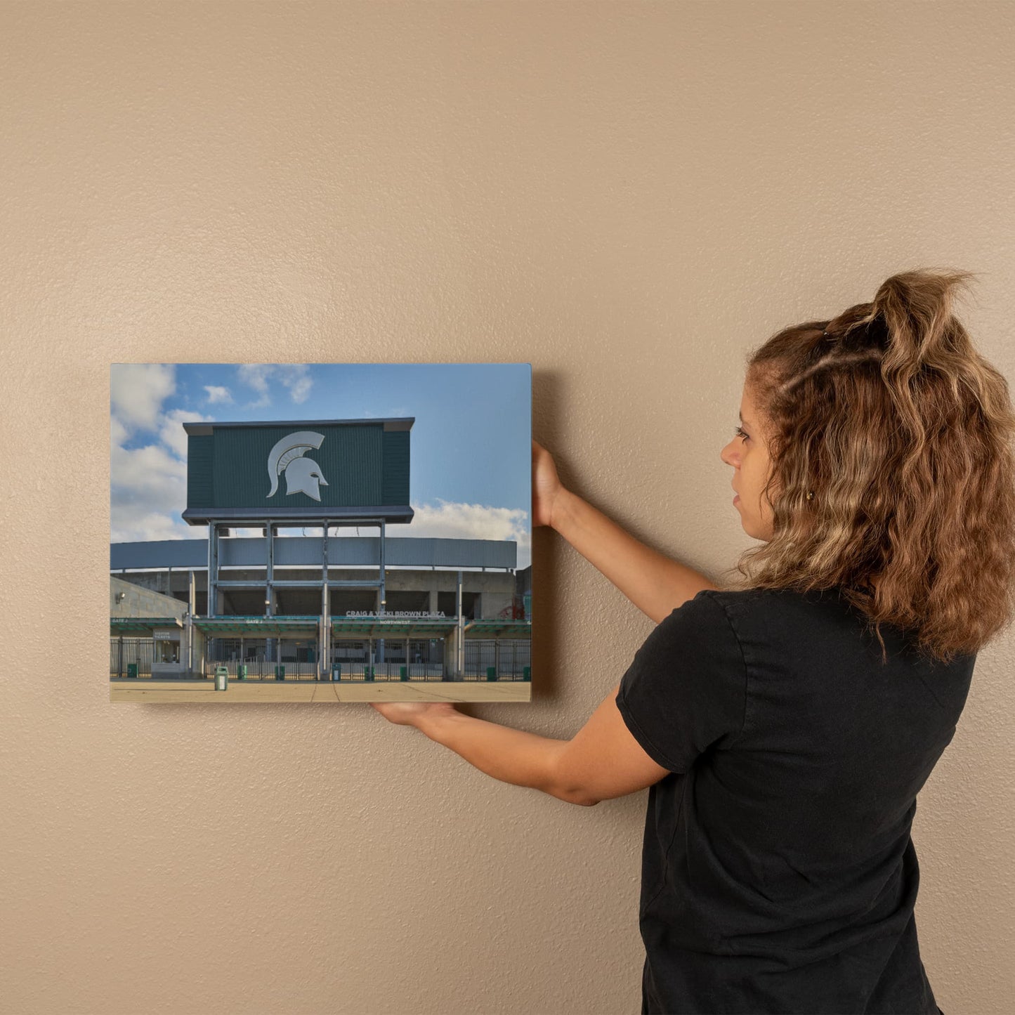 Canvas Wall Art - Spartan Stadium, the football stadium at Michigan State University in East Lansing. The university's athletic teams are nicknamed Spartans