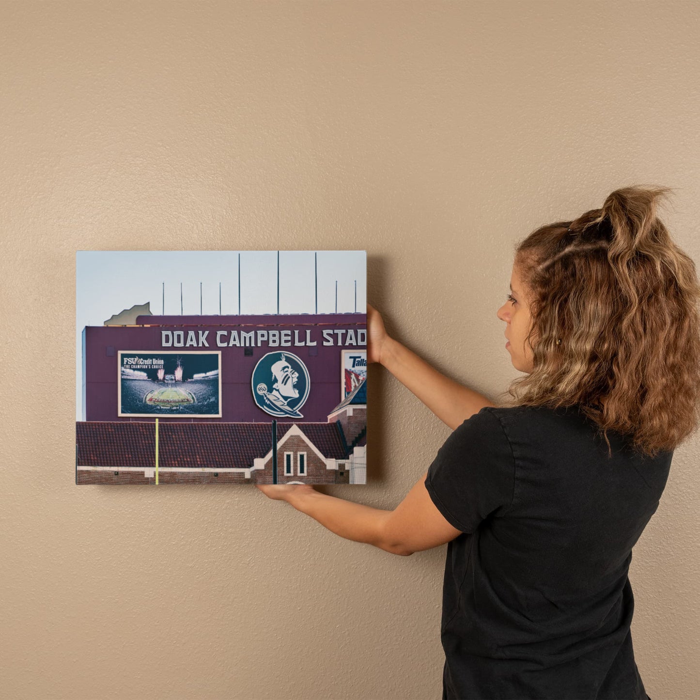 Canvas Wall Art - Doak Campbell Stadium, the home football stadium of the Florida State Seminoles team at Florida State University in Tallahassee