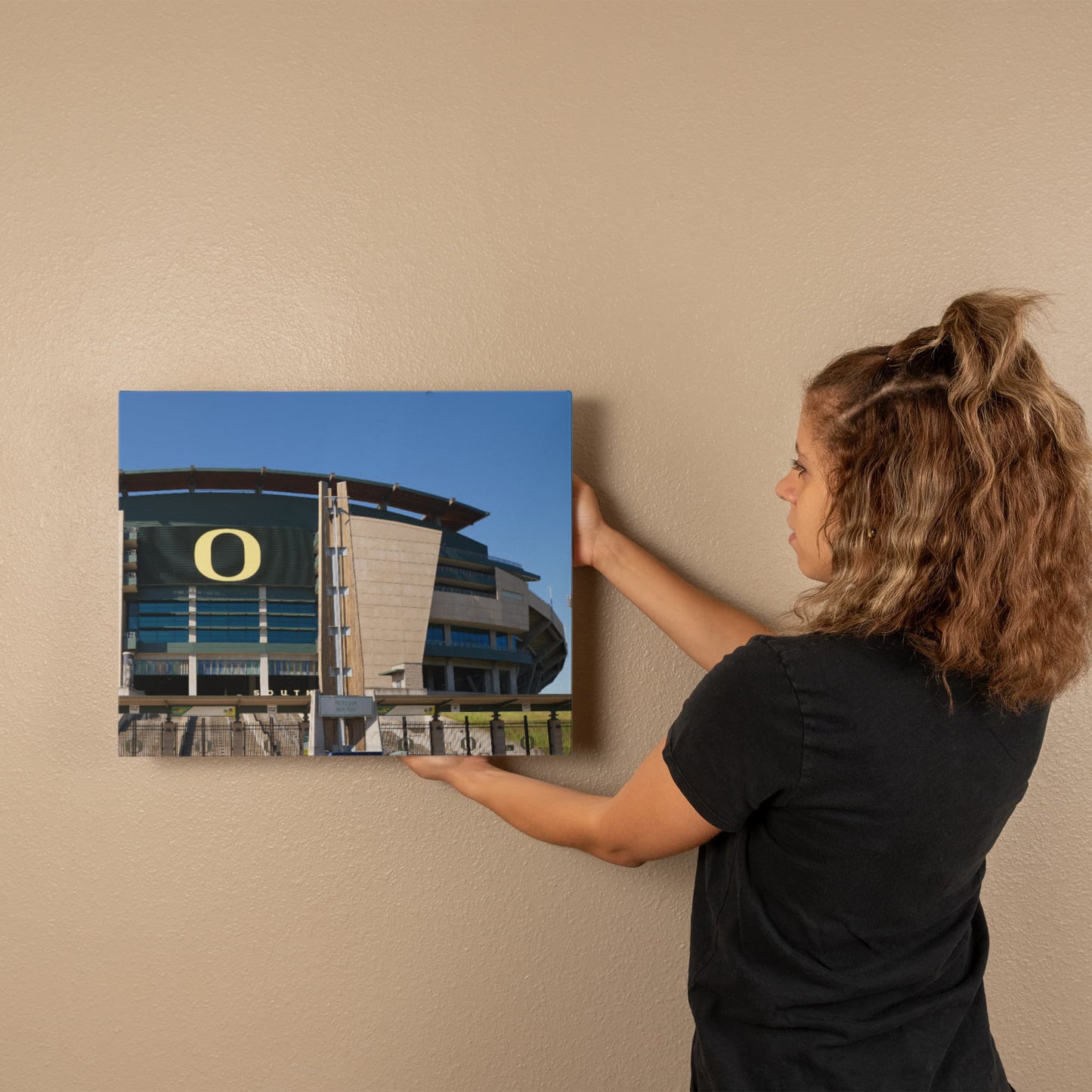 Canvas Wall Art - The Autzen Stadium is the home field of the Oregon Ducks football team