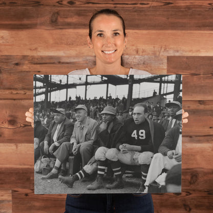 Canvas Wall Art - U St. Lions vs. Baltimore Royales Football Bench and Stands, 1941