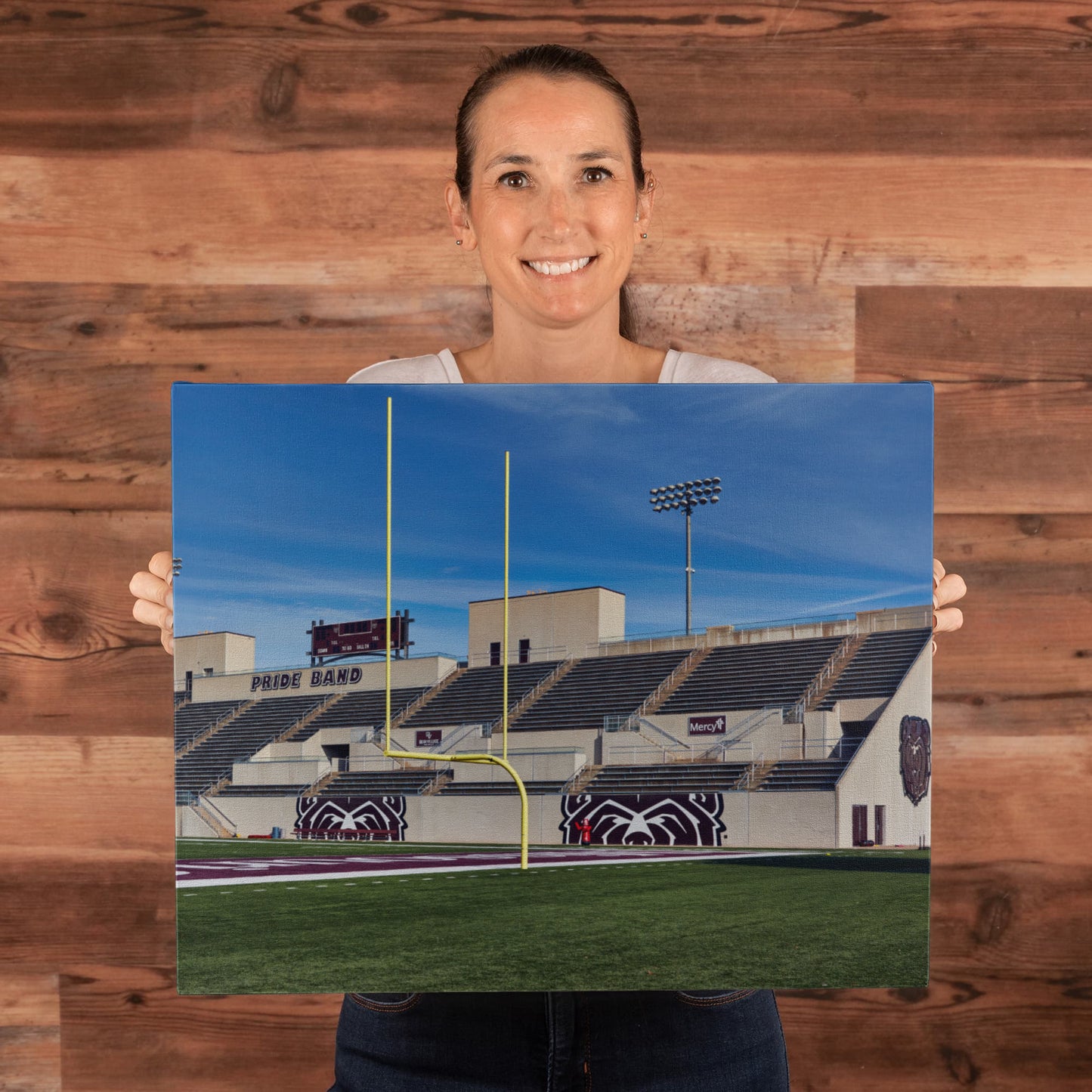 Canvas Wall Art - Robert W. Plaster Sports Complex, the football field on at the main campus of Missouri State University in Springfield