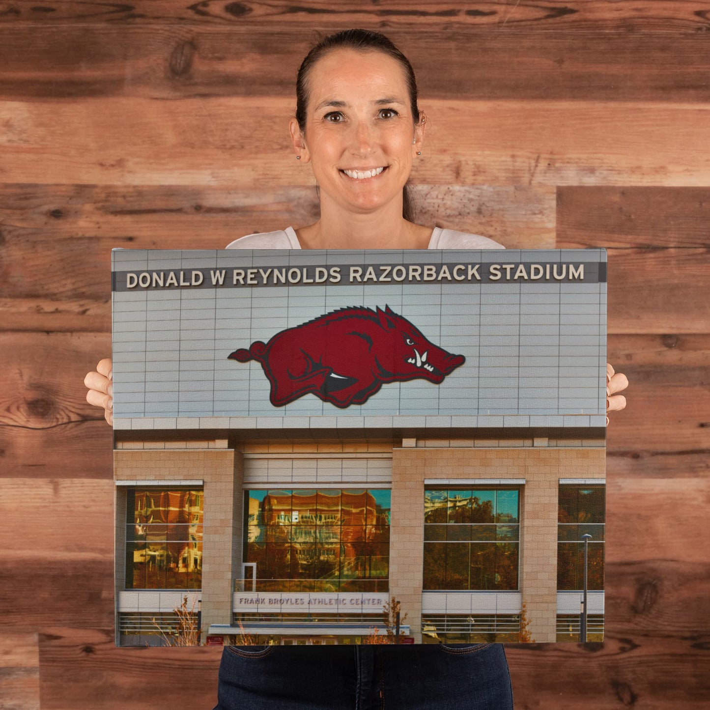 Canvas Wall Art - The Donald W. Reynolds Razorback Stadium, home of the University of Arkansas Razorbacks football team in Fayetteville