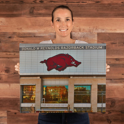 Canvas Wall Art - The Donald W. Reynolds Razorback Stadium, home of the University of Arkansas Razorbacks football team in Fayetteville