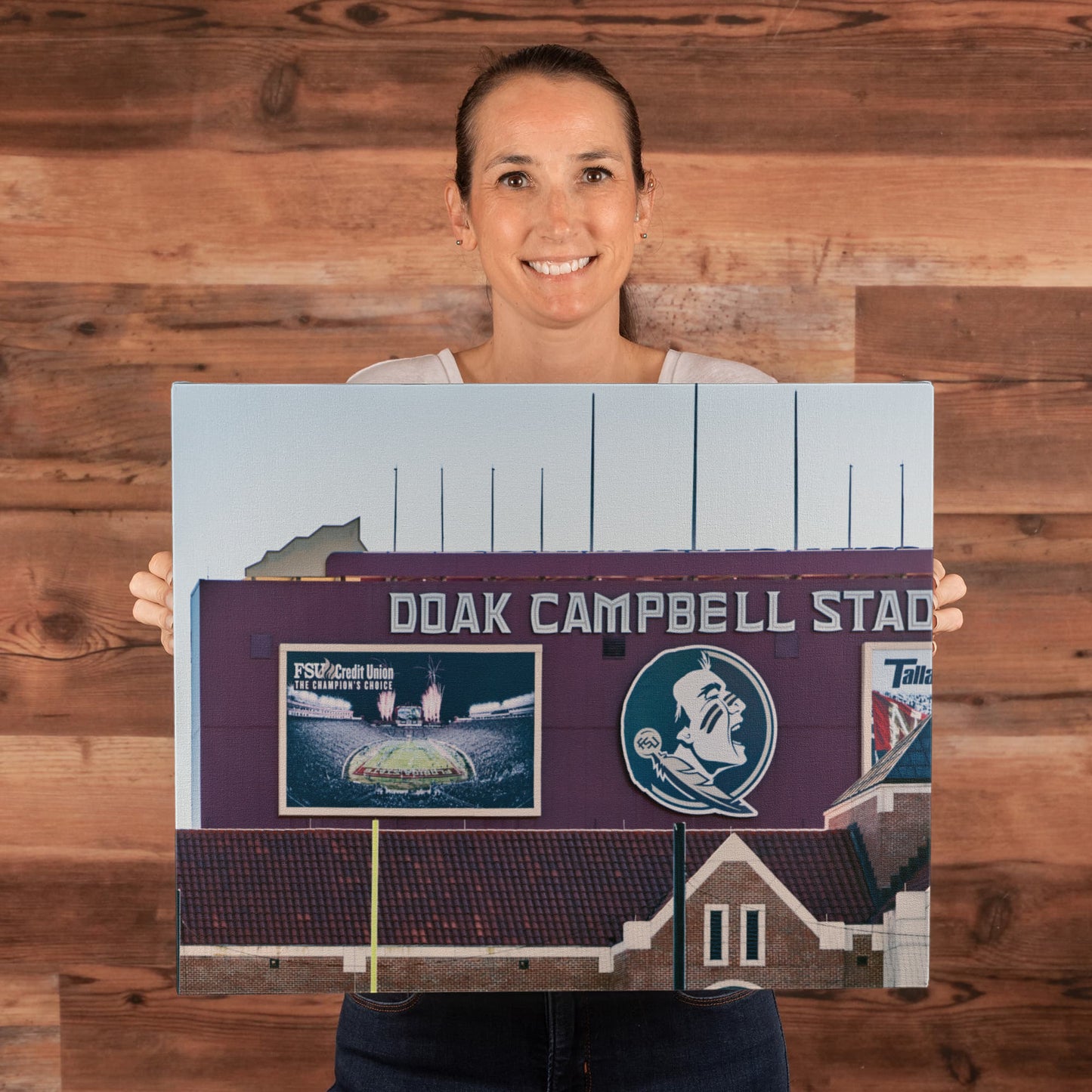 Canvas Wall Art - Doak Campbell Stadium, the home football stadium of the Florida State Seminoles team at Florida State University in Tallahassee