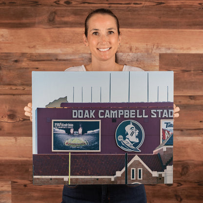Canvas Wall Art - Doak Campbell Stadium, the home football stadium of the Florida State Seminoles team at Florida State University in Tallahassee