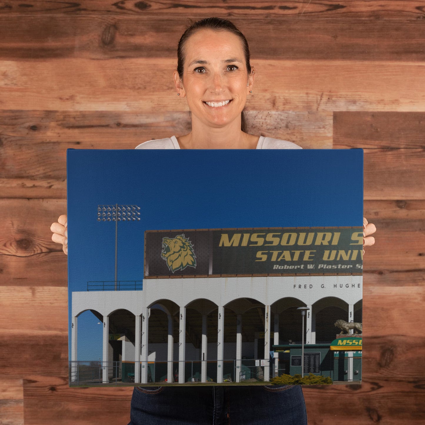Canvas Wall Art - Fred G. Hughes Stadium, the football team's home field at Missouri Southern State University in Joplin