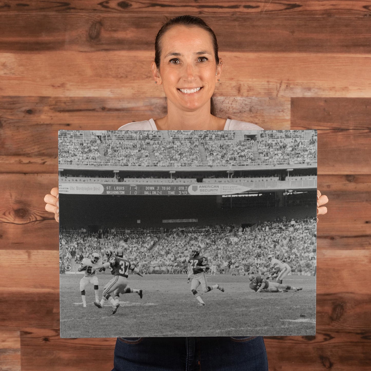 Canvas Wall Art - Redskins vs Cardinals Football Game, 1974