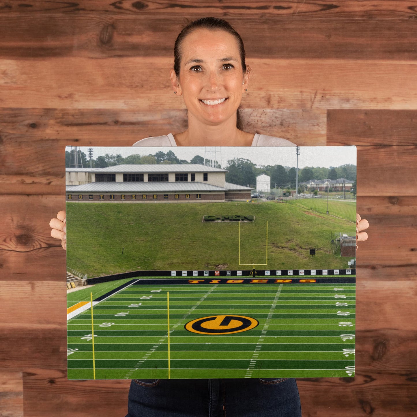 Canvas Wall Art - Eddie Robinson Stadium, the home field of the Grambling Tigers football team at Grambling State University, one of America's pre-eminent HBCU