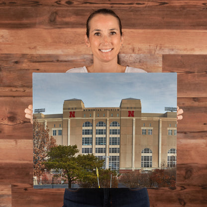 Canvas Wall Art - Memorial Stadium, home to the University of Nebraska Cornhusker football team in Lincoln, the capital city of the midwest-U.S. state of Nebraska