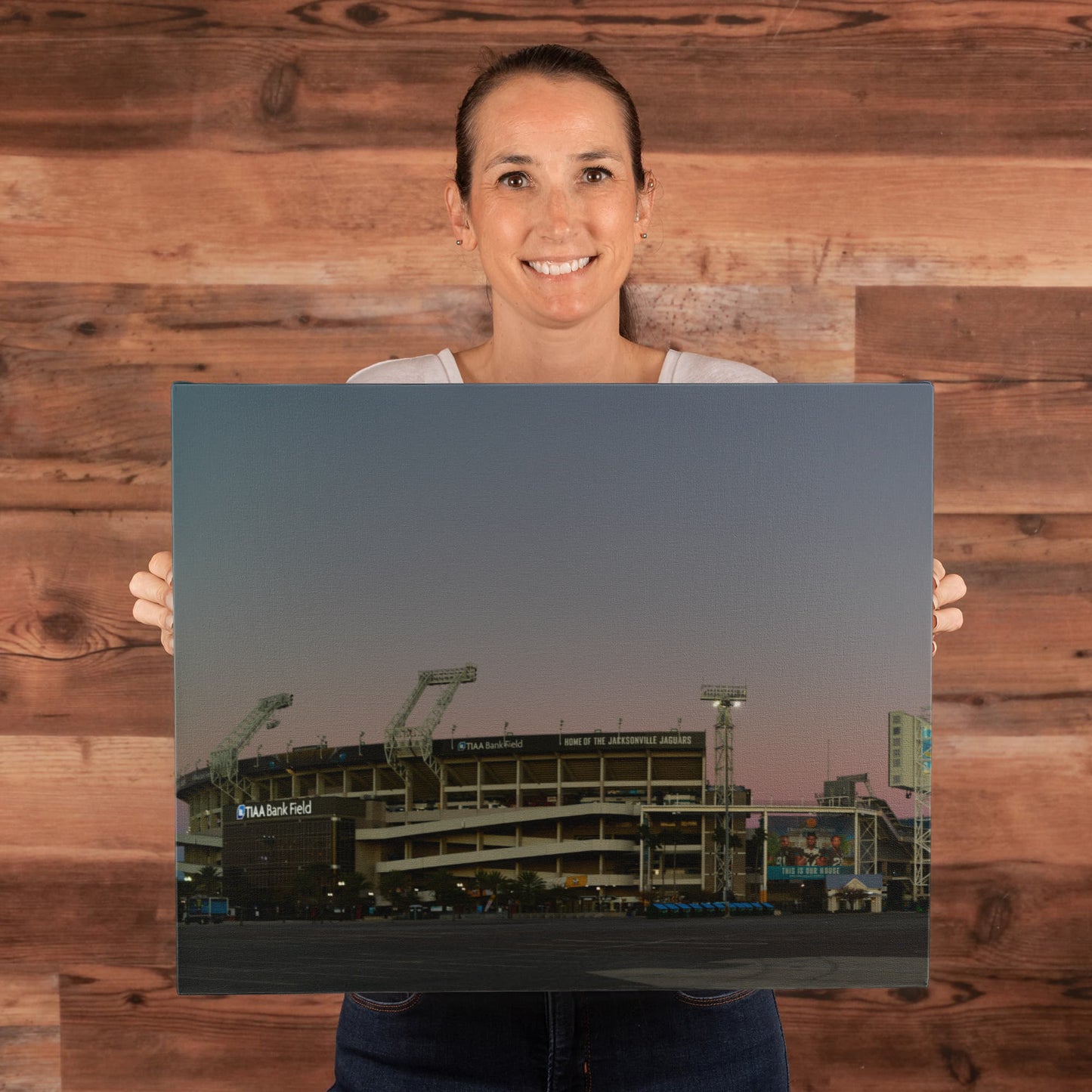 Canvas Wall Art - TIAA Bank Field, the home stadium of the Jacksonville Jaguars of the NFL, in Jacksonville, Florida