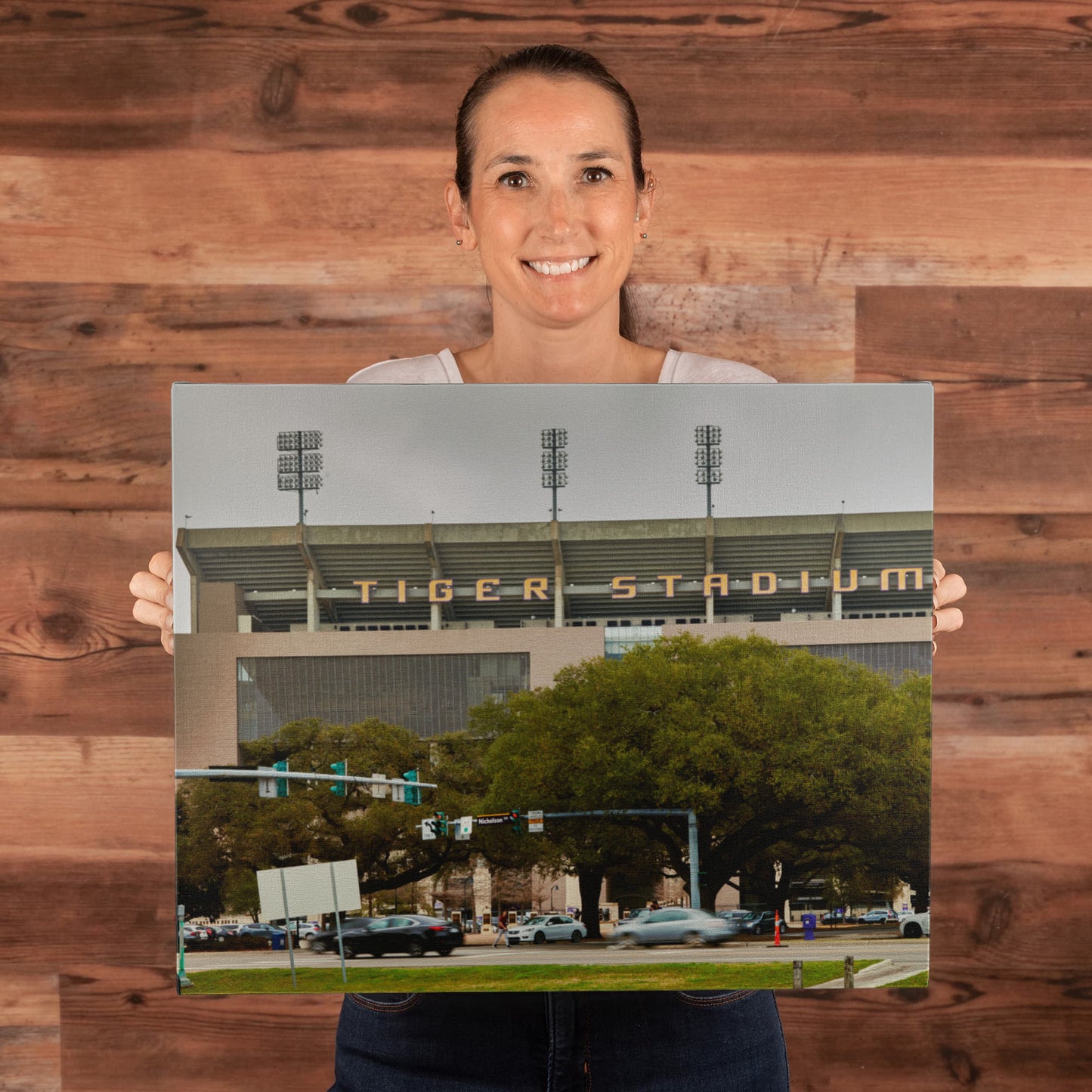 Canvas Wall Art - LSU Tiger Stadium at Louisiana State University in Baton Rouge
