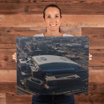 Canvas Wall Art - Ford Field, the domed multipurpose stadium that is home to the Detroit Lions of the NFL