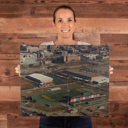 Canvas Wall Art - Detroit, Michigan, Wayne State University campus, including its football stadium