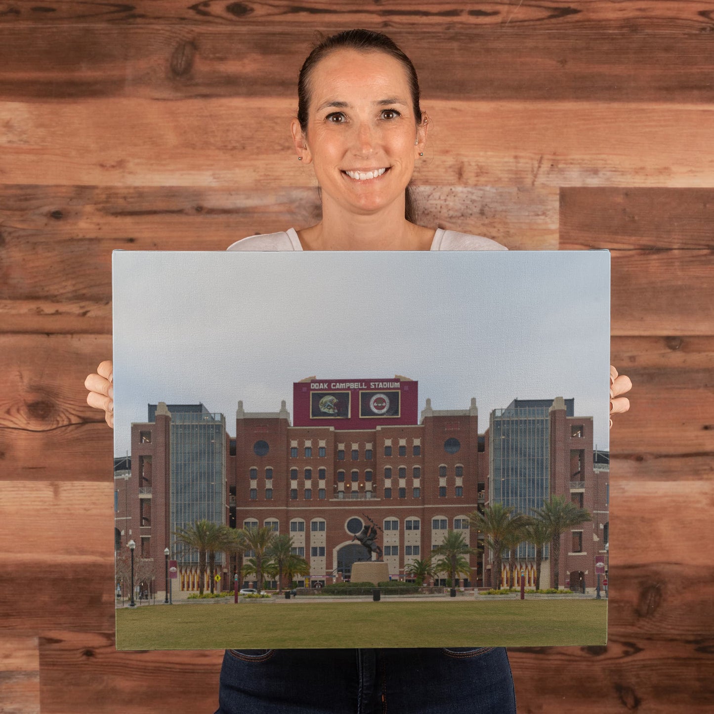 Canvas Wall Art - The massive Doak S. Campbell Stadium, popularly known as Doak, at Florida State University in Tallahassee