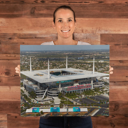 Canvas Wall Art - Aerial view of Hard Rock Stadium in Miami Gardens, a city just north of Miami, Florida