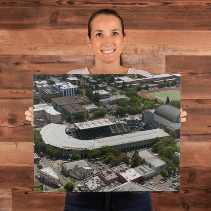 Canvas Wall Art - Portland, Oregon, Providence Park football stadium in the foreground, home of the Portland State University Vikings' team
