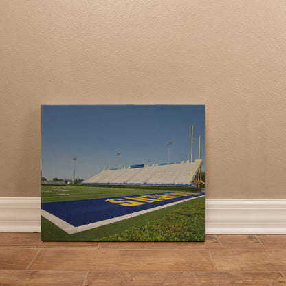 Canvas Wall Art - Field-level view of Tubby Raymond Field, the football stadium at the University of Delaware in Newark