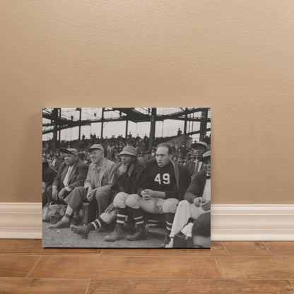 Canvas Wall Art - U St. Lions vs. Baltimore Royales Football Bench and Stands, 1941
