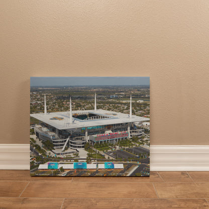 Canvas Wall Art - Aerial view of Hard Rock Stadium in Miami Gardens, a city just north of Miami, Florida