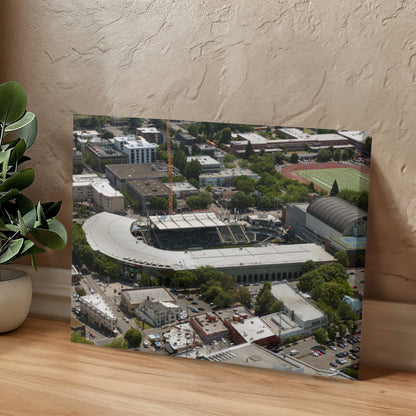 Canvas Wall Art - Portland, Oregon, Providence Park football stadium in the foreground, home of the Portland State University Vikings' team