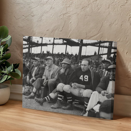 Canvas Wall Art - U St. Lions vs. Baltimore Royales Football Bench and Stands, 1941