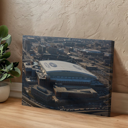 Canvas Wall Art - Ford Field, the domed multipurpose stadium that is home to the Detroit Lions of the NFL