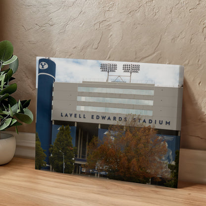 Canvas Wall Art - Lavell Edwards Stadium, named after the longtime football coach at Brigham Young University in Provo, in the western state of Uta