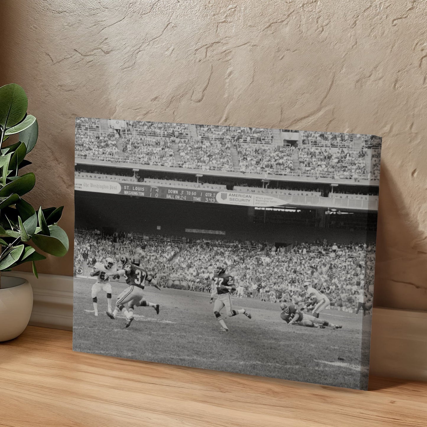 Canvas Wall Art - Redskins vs Cardinals Football Game, 1974