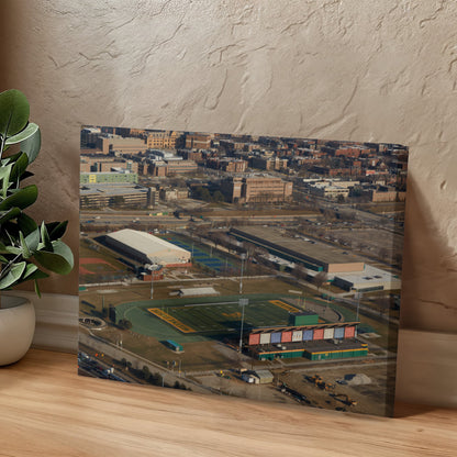 Canvas Wall Art - Detroit, Michigan, Wayne State University campus, including its football stadium