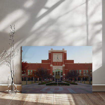Canvas Wall Art - The Gaylord Family Oklahoma Memorial Stadium in Norman, a prominent suburb of the Oklahoma capital city, is the home field of the Oklahoma Sooners football teamty