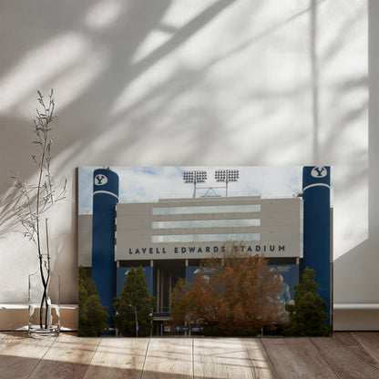 Canvas Wall Art - Lavell Edwards Stadium, named after the longtime football coach at Brigham Young University in Provo, in the western state of Uta