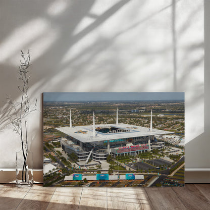 Canvas Wall Art - Aerial view of Hard Rock Stadium in Miami Gardens, a city just north of Miami, Florida