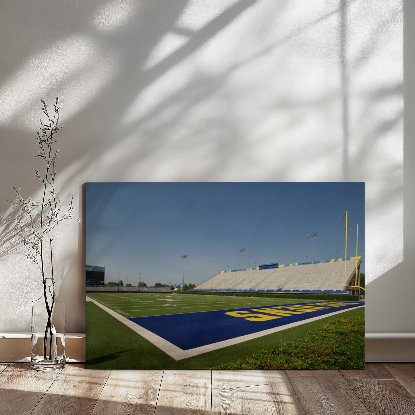 Canvas Wall Art - Field-level view of Tubby Raymond Field, the football stadium at the University of Delaware in Newark