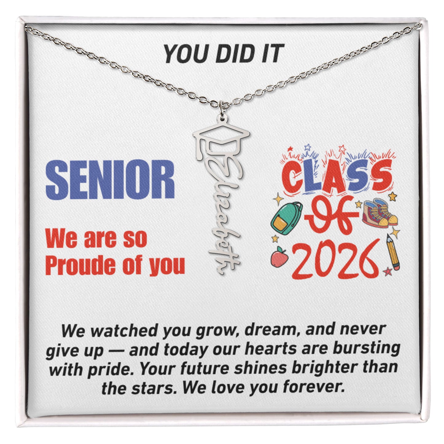 Personalized Necklace for Graduation