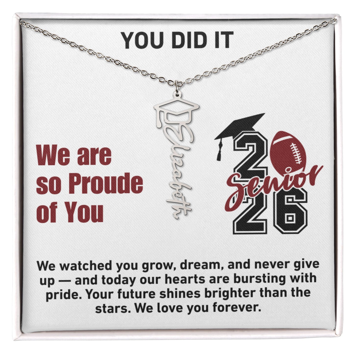 Personalized Graduation Necklace for Him