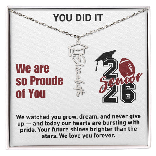 Personalized Graduation Necklace for Him
