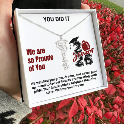 Personalized Graduation Necklace for Him