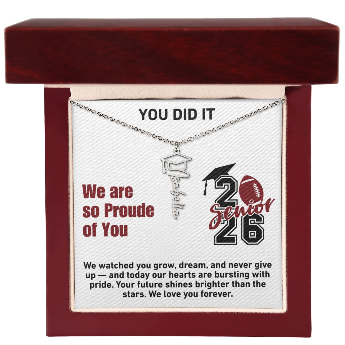 Personalized Graduation Necklace for Him