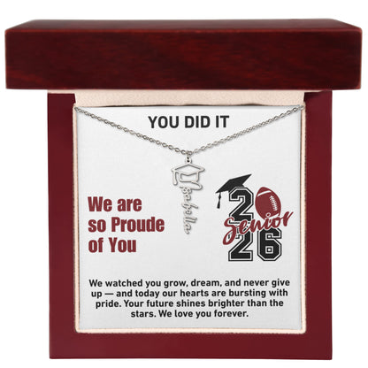 Personalized Graduation Necklace for Him