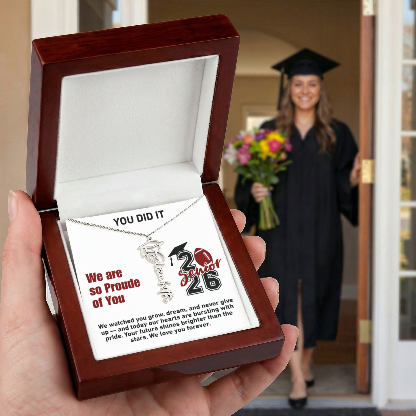 Personalized Graduation Necklace for Him